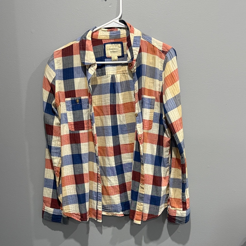 Forever 21 Pastel Plaid Shirt